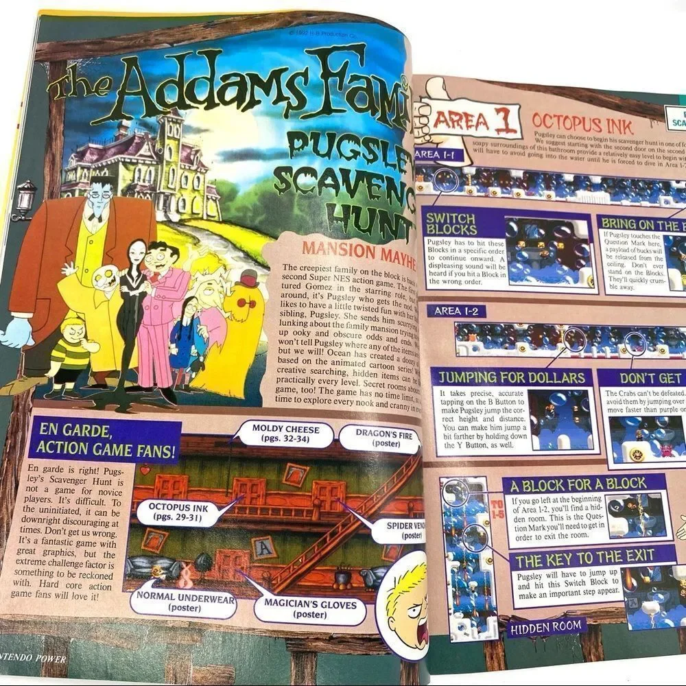 Nintendo Power Magazine #45 Pugsley's Scavenger Hunt W/ Starfox Poster Feb 1993